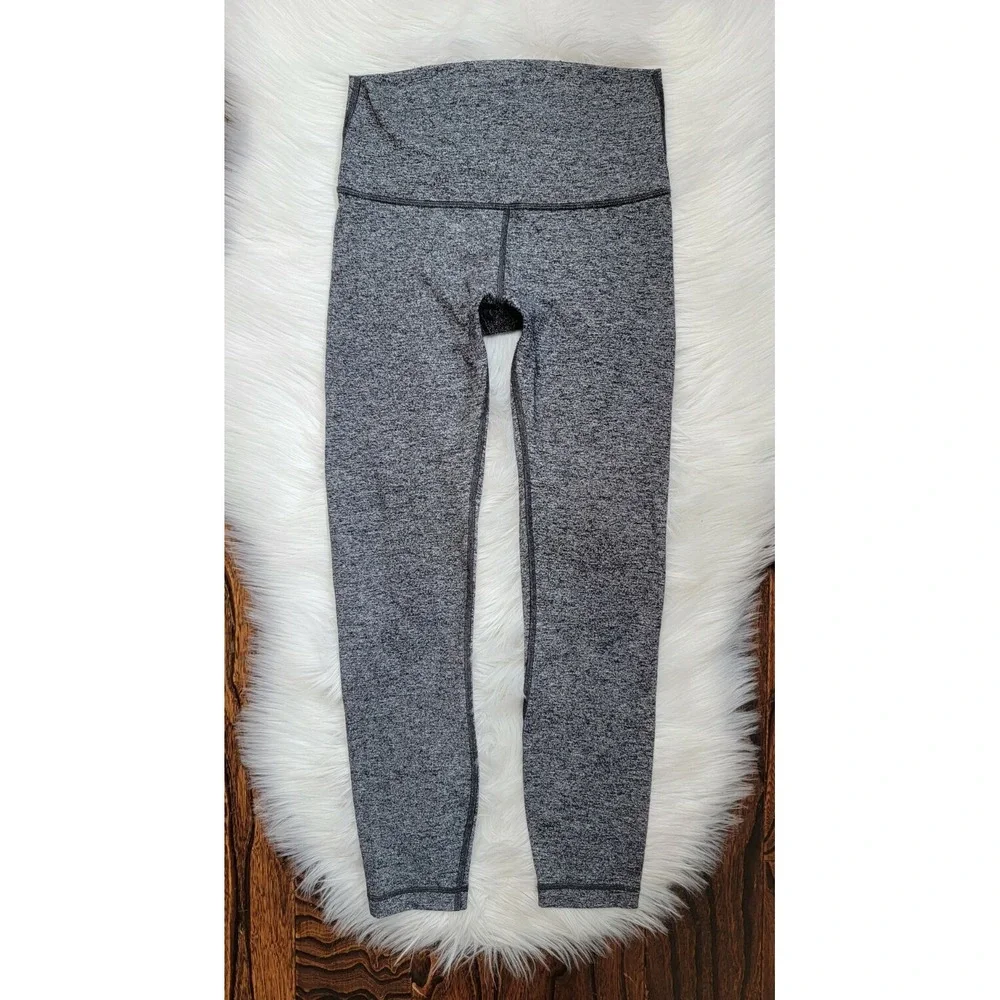 Lululemon High Rise Wunder Under Leggings Women's Size 6 Heather Gray 25